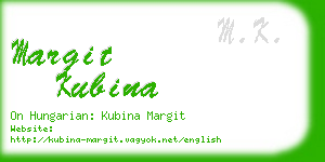 margit kubina business card